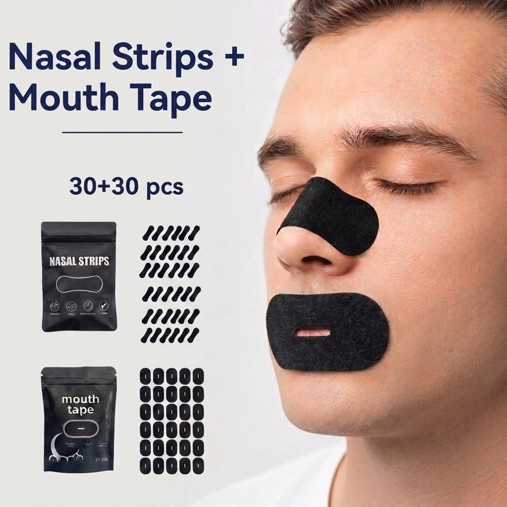 Anti Snore Chin Strap Adjustable - Nasal Strips for Snoring, Extra Strength