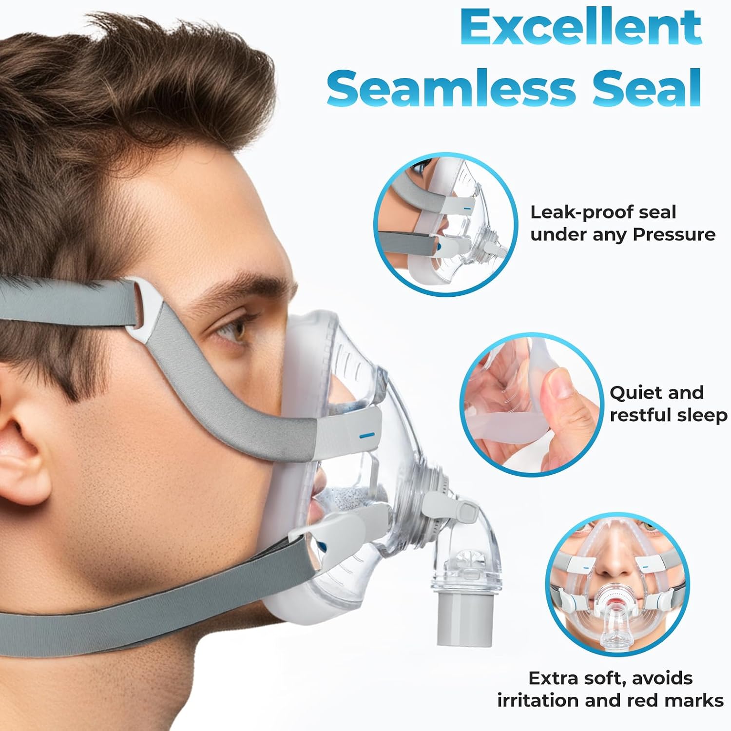 Cpap Full Face Mask Silicone Cushion - AirFit F20 Full Face CPAP Mask