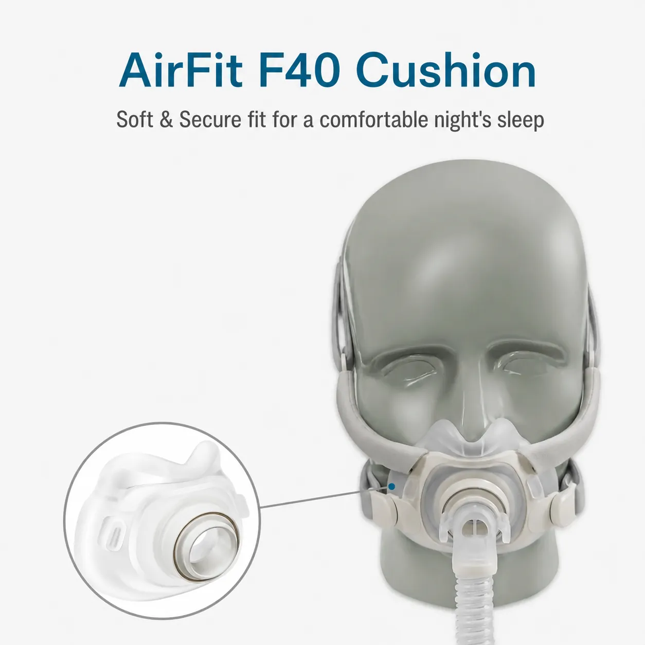 Cpap Full Face Mask Silicone Cushion - ResMed AirFit F40 Full Face Mask