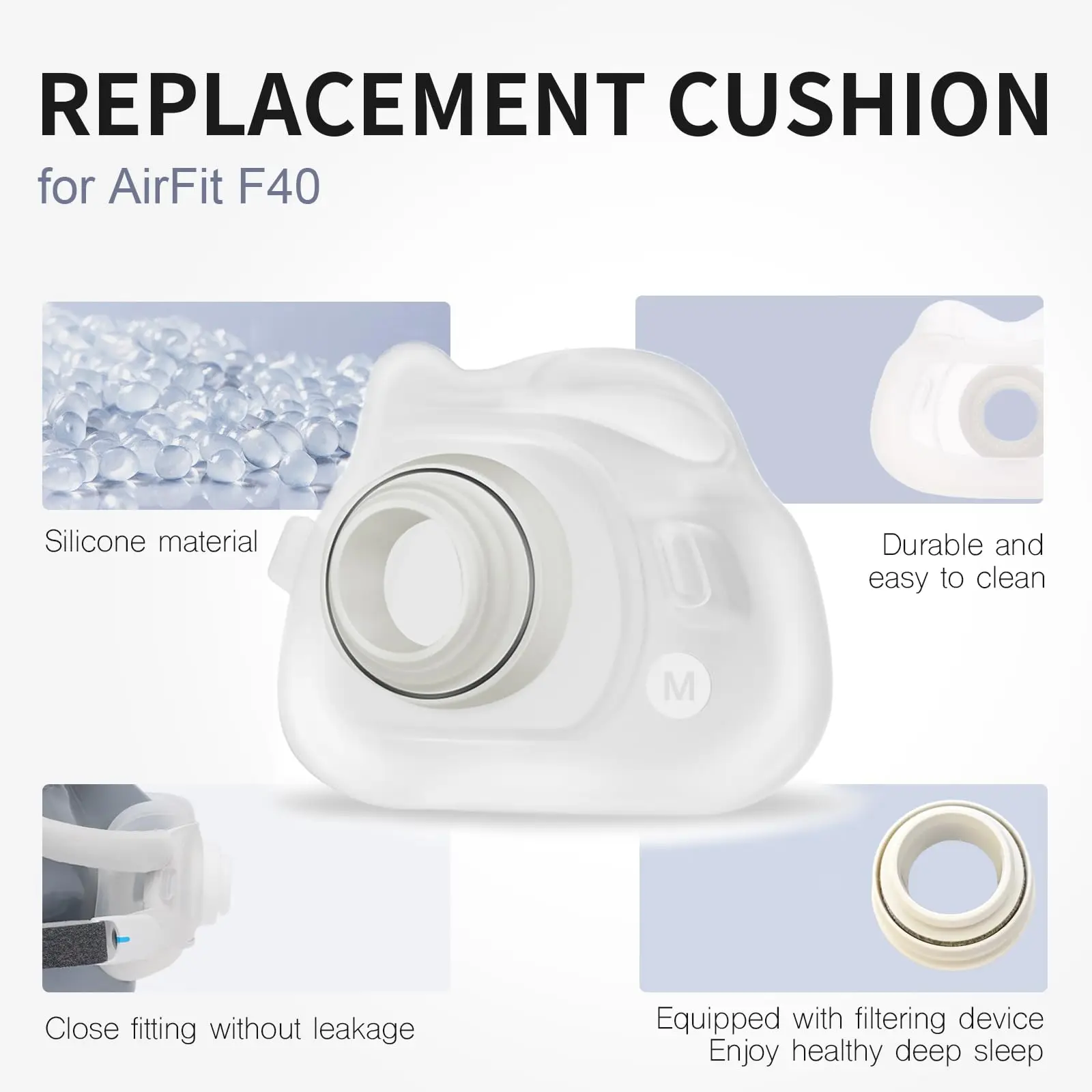 ResMed AirFit F40 Full Face Ma - Cpap Full Face Mask Silicone Cushion ulasan dan harga